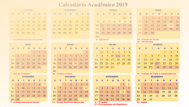 Calendário Acadêmico2019